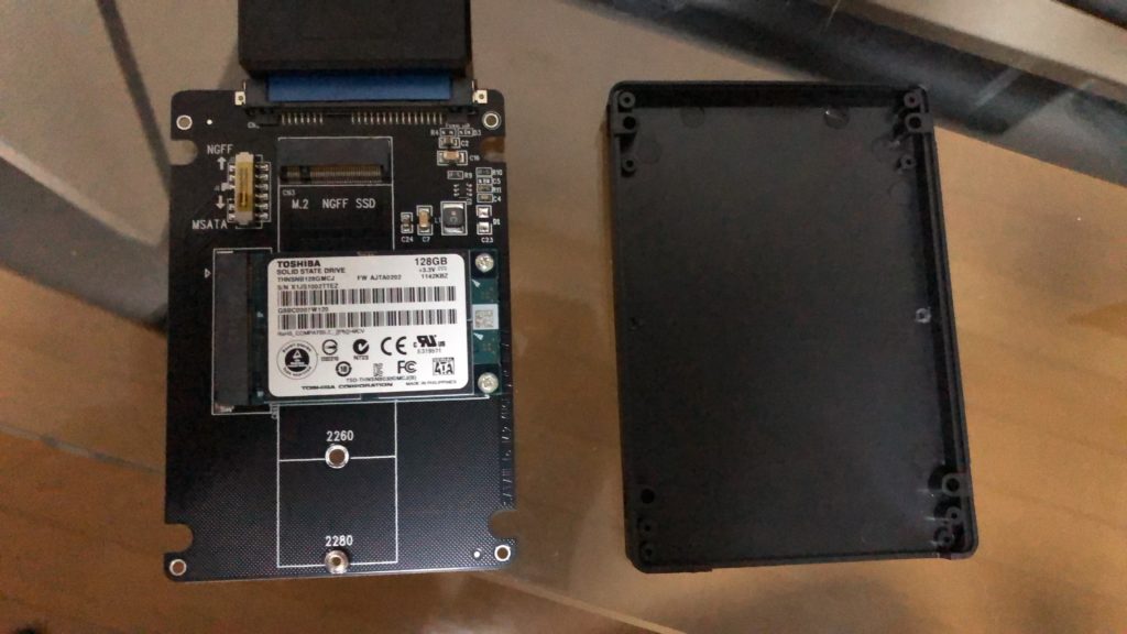 NFHK コンボ M.2 NGFF B-Key & mSATA SSD to SATA 3.0 アダプター コンバーター ケース エンクロージャ スイッチ付き
